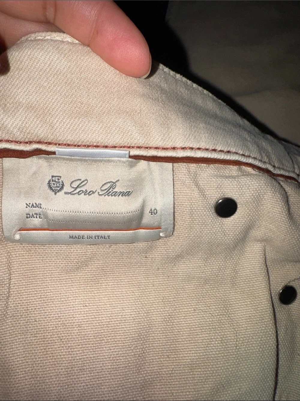 Loro Piana Men's Cream Slim-Straight Jeans